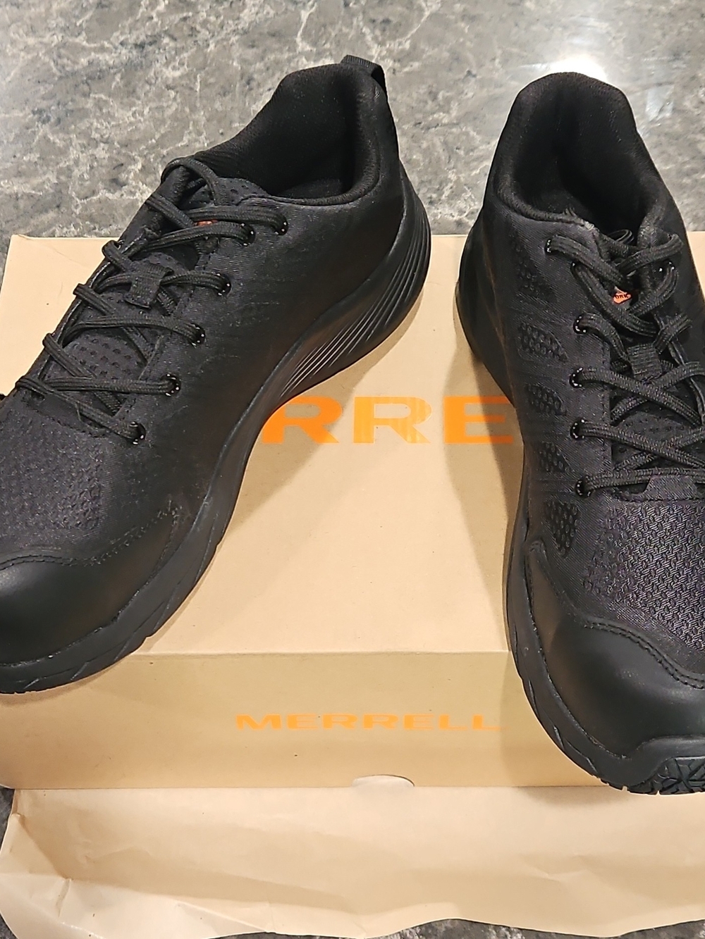 Merrell Women's Black Low-Profile Work Sneakers Oil And Slip Resistant